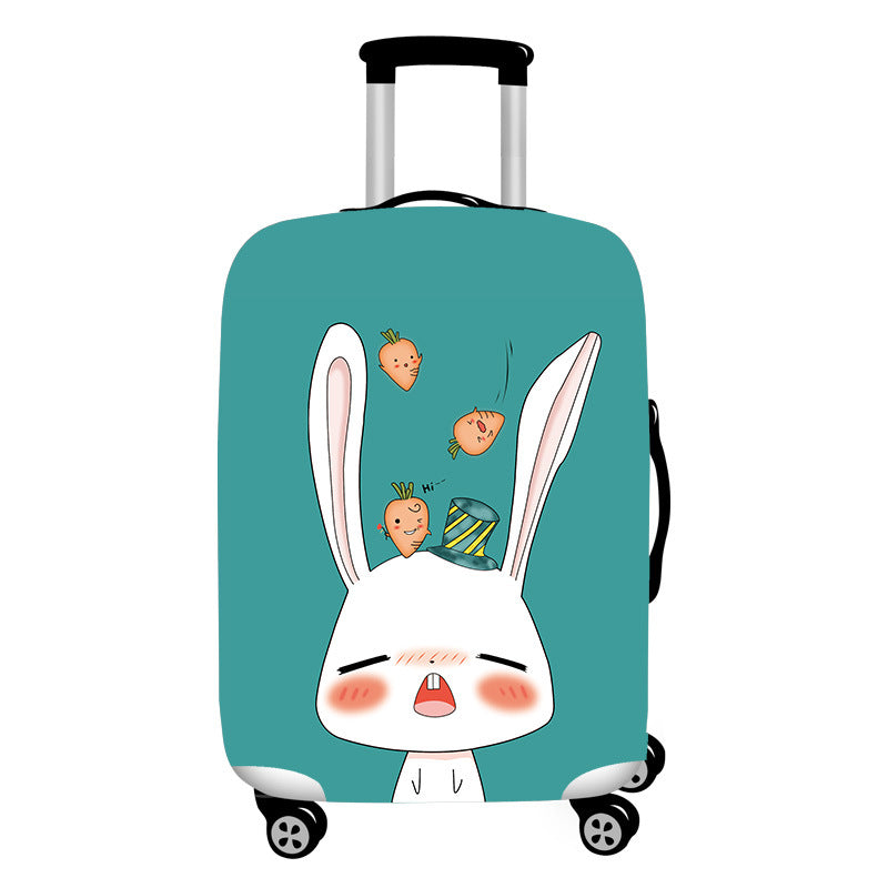 Honana Cute Cartoon Rabbit Elastic Luggage Cover Trolley Case Cover Durable Suitcase Protector