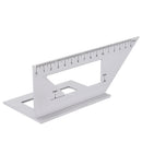 Drillpro Aluminum Alloy Woodworking Scriber T Ruler 45/90 Degree Angle Ruler Angle Protractor Gauge