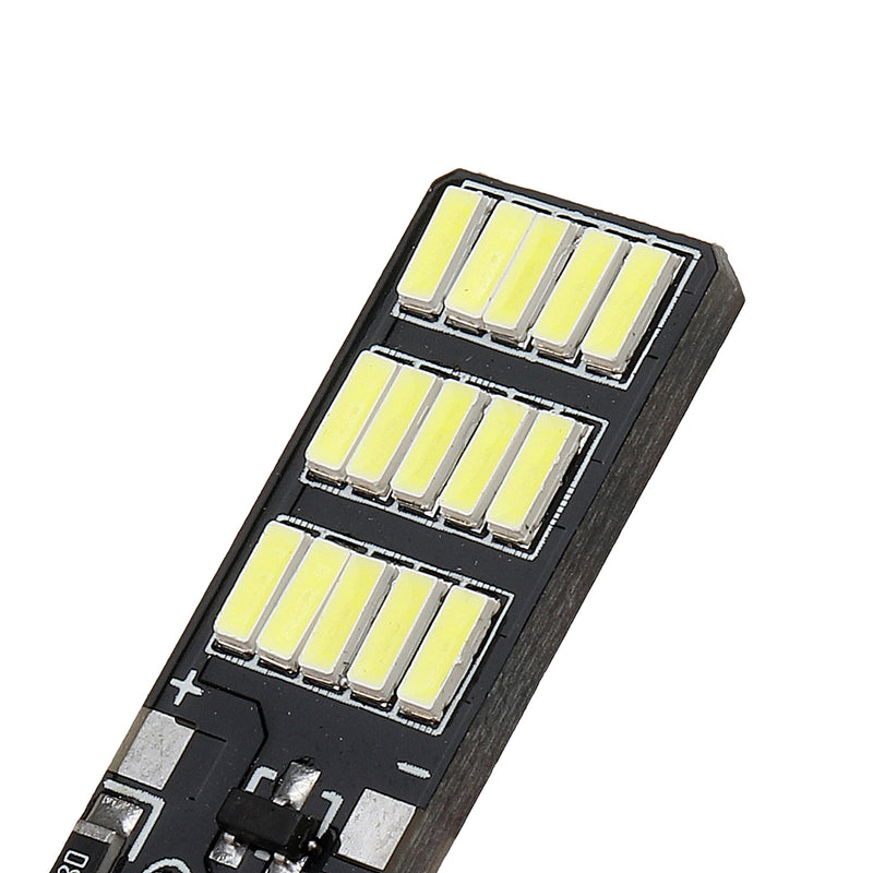 10PCS T10 W5W 30SMD LED Car Side Marker Lights Wedge Bulb Lamp with 3 Flash Modes 6W 240LM White