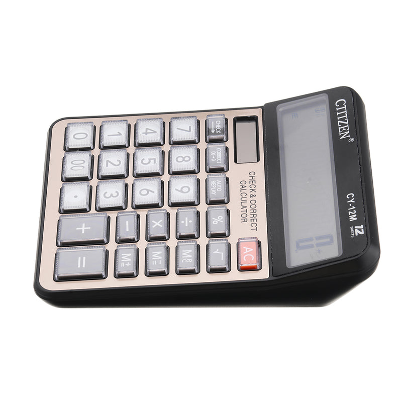 GTTTZEN CY-12M Dual Power Calculator Electronic  Calculator 12 Digits Computer Keys Computer Office
