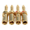 4PCS Cable Connector Screws Free Soldering Banana Pure Copper HI-FI Terminal For Speaker