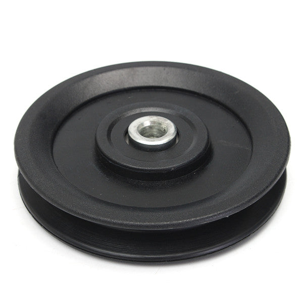 4.5" Nylon Bearing Pulley Wheel 115mm Black Wheel Cable Gym Fitness Equipment Part