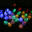 6m 30LED Waterproof Solar Powered Light String Retro Crystal Ball Bulb String Decor Lamp