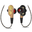 QKZ CK8 Wired Dual Moving Coil Heavy Bass Stereo In-ear Earphone with Microphone Line Control