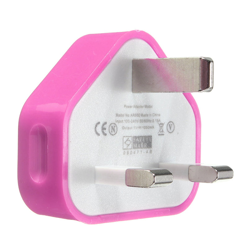 UK USB Plug Charger Mains Wall Home Adapter For Samsung Android Phone Tablets