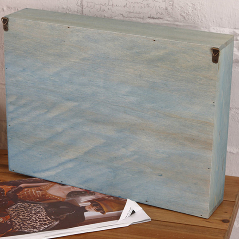 12 Grids Hanging Wooden Wall Shelf Box Display Rack Shelf Storage Home Decorations