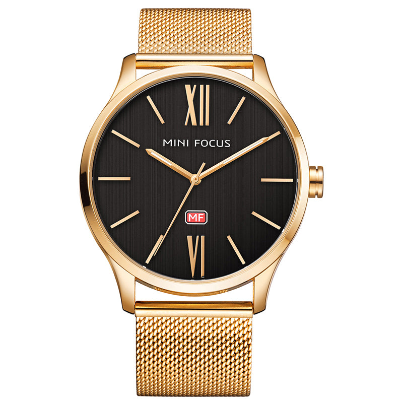 MINI FOCUS MF0018G Men Watch Simple Design Analog Quartz Movement Watch
