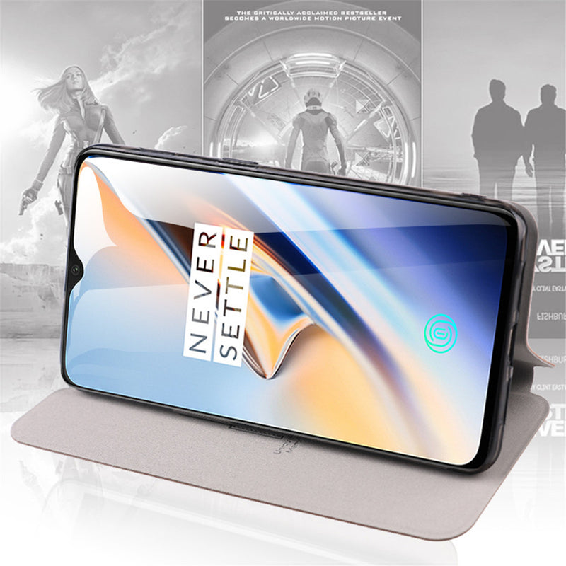 Mofi Flip Shockproof PU Leather + Soft TPU Full Body Protective Case for OnePlus 6T