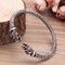 Vintage Viking Dragon Head Adjustable Norse Mythology Jormungandr Bracelet for Men