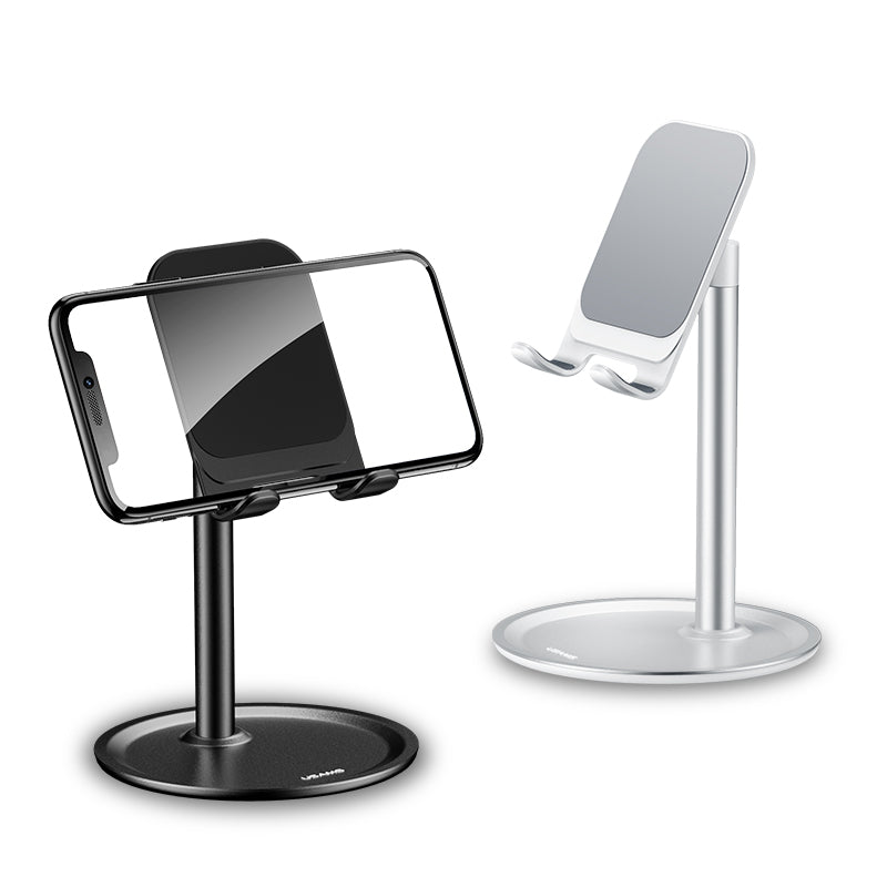 USAMS Aluminum Alloy Desktop Phone Holder Tablet Stand For Smart Phones Below 7.9 Inches iPad Mini iPhone XS Max