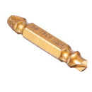 Drillpro 5pcs Double Side Damaged Screw Bolt Extractor Drill Bits Gold Oxide Edition Stripped Screw Removers