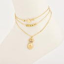 Stylish Pineapple Star Multilayer Womens Anklets Beads Personality Anklet Bracelets for Women