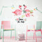 Miico Creative Pink Love Couple Flamingo Flower PVC Removable Home Room Decorative Decor Sticker