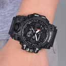SYNOKE 9401 Sport Men Digital Watch 5ATM Waterproof Dual Time Luminous Display Dual Display Watch