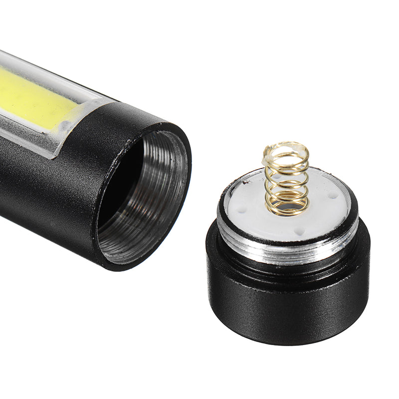 Portable Tactical Mini COB LED Flashlight Pocket Clip Torch Light Lamp