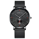 CRRJU 2163 Fashion Red Dot Design Full Steel Independent Second Dial Men Quartz Watch