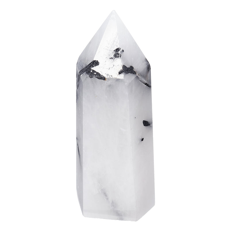 Natural White Black Natural Quartz Crystals Point Healing Rock Stone Gifts Home Decorations