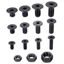 Suleve MXCH 480Pcs M3/M4/M5 Carbon Steel Screw 10.9 Grade Hex Socket Flat Head Bolt Nut Assorment