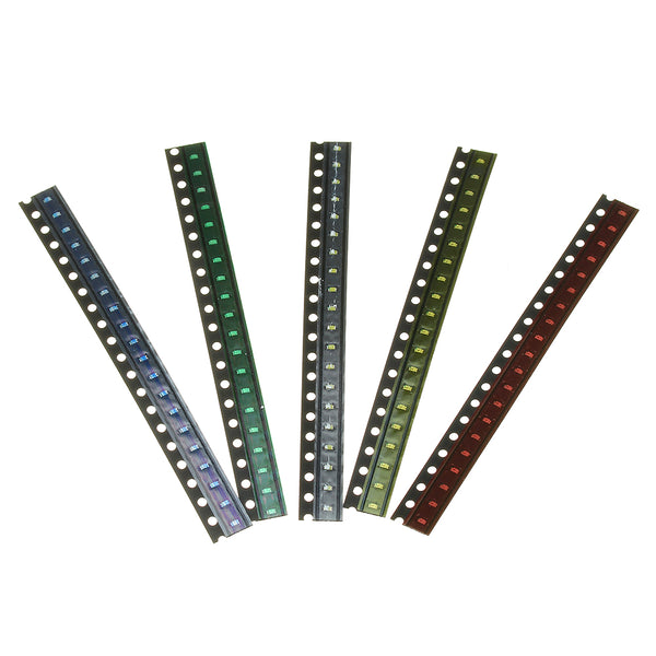 1000Pcs 5 Colors 200 Each 0603 LED Diode Assortment SMD LED Diode Kit Green/RED/White/Blue/Yellow