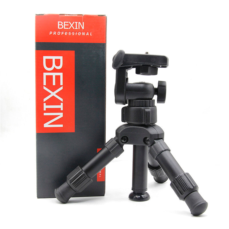 Bakeey MS02 Aluminum Alloy Mini Portable Desktop Tripod Kit 3-Way Ball Head for Live Phone Camera