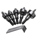 5pcs HSS 6542 Hole Sawtooth HSS Hole Saw Cutter Drill Bit Set 16/18.5/20/25/30mm with Plastic Box
