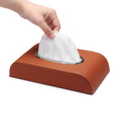 Microfiber Leather Luminous Car Temporary Parking Number Card Tissue Box Paper Holder Case