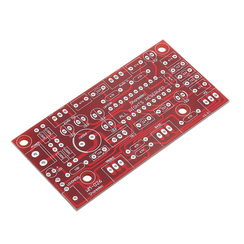 LM1036 OP-AMP HIFI Amplifier Preamplifier Volume Tone EQ Control Board DIY Kit