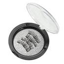 4pcs Triple Magnetic False Eyelashes Charming 3D Black Thick Eyes Lashes Long Natural Extension