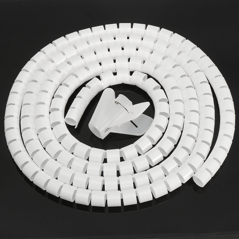 3mx25mm Spiral Wrap Cable Tidy PC TV Wire Binding Organizing Tool Office Home