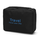 Mens Travel Hanging Toiletry Wash Shower Bag Organizer Kit Case Black&Blue