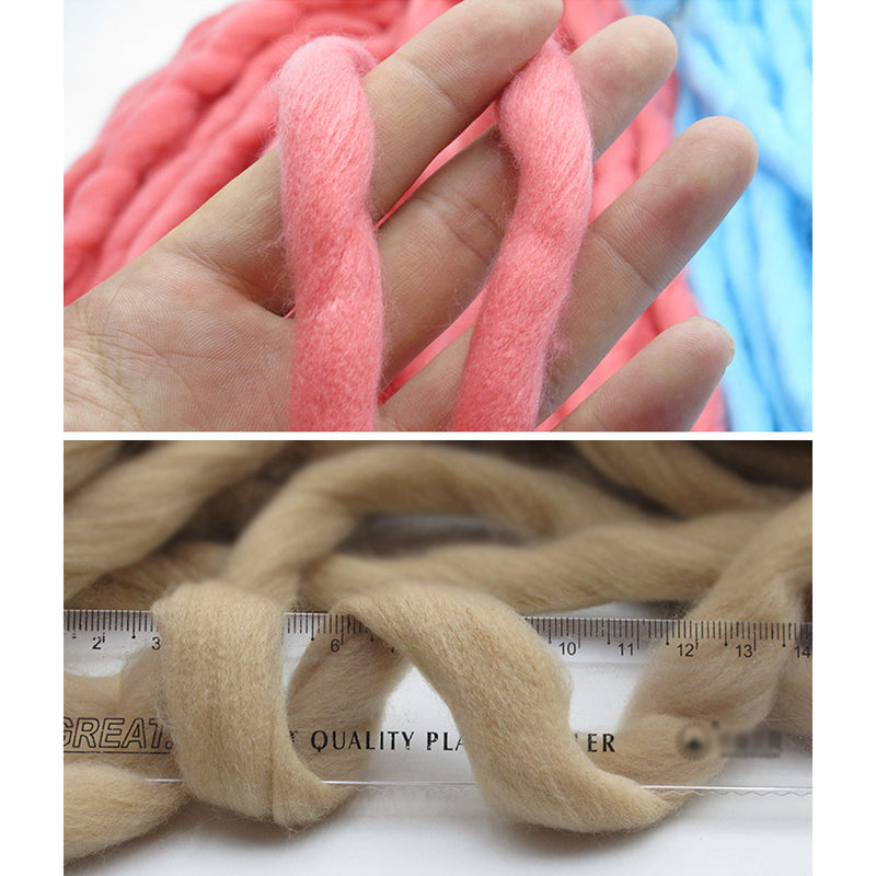 Soft Bulky Hand Knitting Chunky Yarn Wool Roving Crocheting DIY Blankets Thick