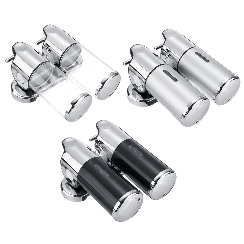 Wall Mount Bathroom Sanitizer Soap Dispenser Shower Round Shampoo Bottle