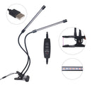 18W USB Timer LED Grow Light Dimmable Double Head Plant Lamp Red:Blue 2:1 for Plants Greenhouse DC5V