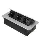 3 EU Plug Mount Popup Charging Socket 10A 10V 2500W Floor Table Socket Power Strip
