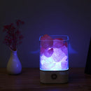 USB Power Supply Natural Himalayan Salt Lamp Unique Crystal Salts Night Light Home Bedroom Lighting