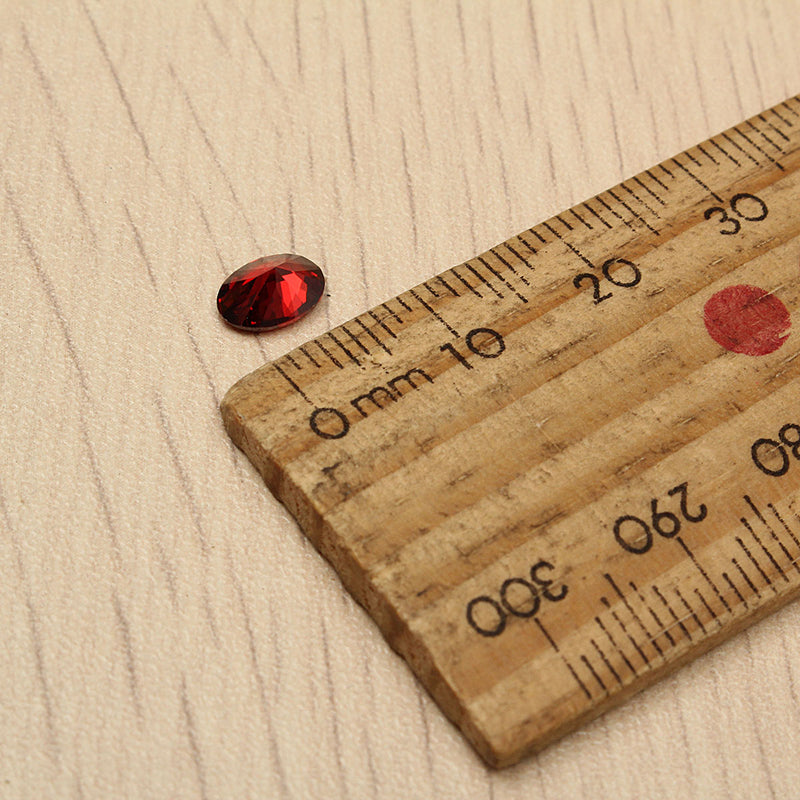 7x5mm Oval Red Loose Gemstone Ring Necklace DIY Accessories