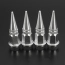 4pcs Tire Dustproof Wheel Stem Valve Caps Aluminum Car Auto Bike Spike Shape