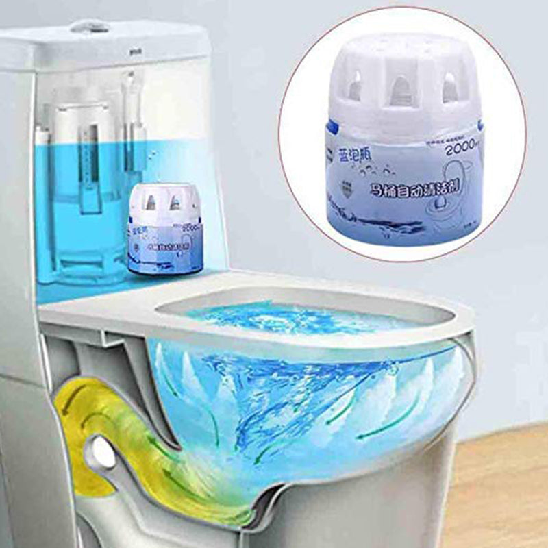 Automatic Toilet Bowl Cleaner Magic Flush Bottled Toilet Cleaner Toilet Tank Bathroom Foam Cleaning System Blue Bubble Deodorant