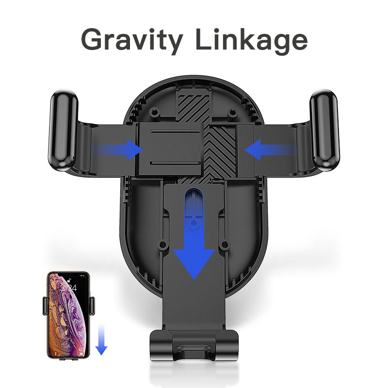 KUULAA Gravity Linkage Automatic Lock Air Vent Car Phone Holder for 4.0-6.5 Inch Smart Phone for iPhone Xiaomi