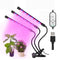 ZANLURE 360 Rotatable Three Head Grow Light Outdoor Multi-functional Lights LED Work Light with Clip Base and Adapter -US Plug