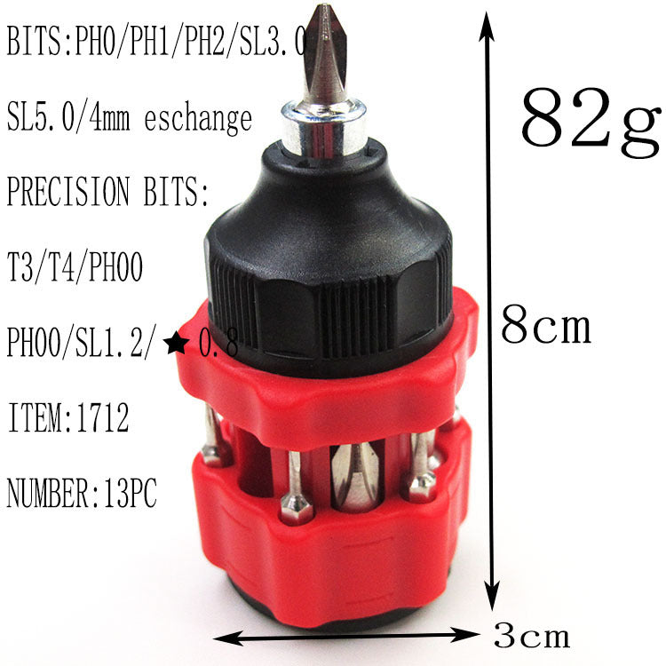 12 in 1 Creative Multifunctional Combination Mini Screwdriver Set Slotted Screwdriver