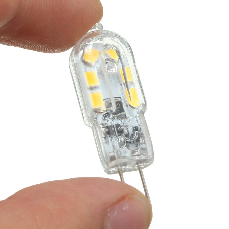 4PCS DC12V G4 2W SMD2835 Warm White Transparent Cover LED Light Bulb for Indoor Home Decor