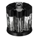 Rotating Spice Rack Carousel Kitchen Storage Holder Condiments Container+8 Jar
