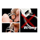 20-33mm Titanium Alloy Key Ring Pocket Split Keychain Buckle Circle Clip Motorcycle
