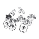 Suleve CSTN3 90Pcs Four Prong T Nut Inserts Carbon Steel Zinc Plated For Wood M3/M4/M5/M6/M8 Nut Assortment Kits