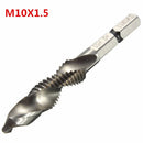 Drillpro DB-C4 HSS 1/4 Inch Hex Shank Combination Metric Drill Tap Bit M3/M4/M5/M6/M8/M10