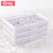 Acrylic 3 Layers Velvet Jewelry Box Display Holder Desktop Pendant Ring Earring Organizer Space Saving Jewelry Makeup Storage Case