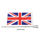 Motorcycle Rear Flag Pole & Stripes Luggage Uk Union King Mount For Harley Sports