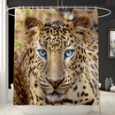 Honana 4PCS Bathroom Waterproof Shower Curtain Animal Leopard PatternToilet Seat Cover Pedestal Rug Bath Mat Bathroom Decor