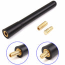 4 Inch Universal Fit Black Short Screw-On Mast Car Truck AM/FM Antenna Aerial Mast